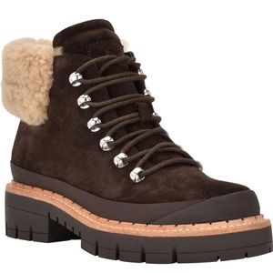 Marc Fisher Brown Lace Up Boots